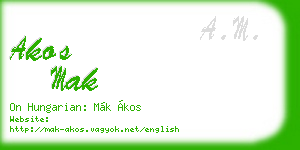 akos mak business card